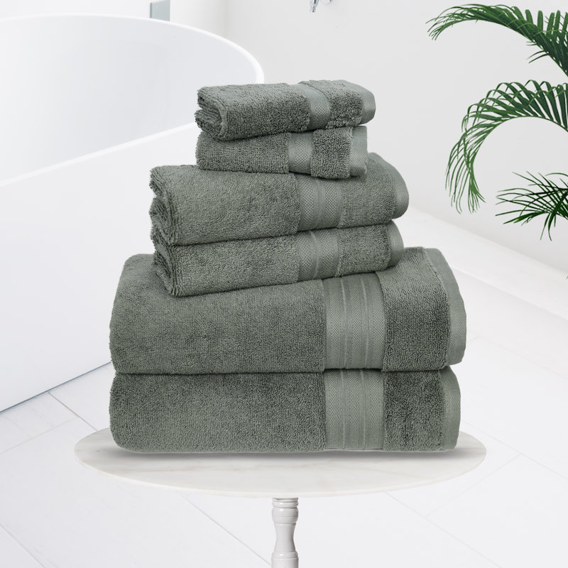Trident Organica, 100% Organic 6-Piece Towel Set, Green