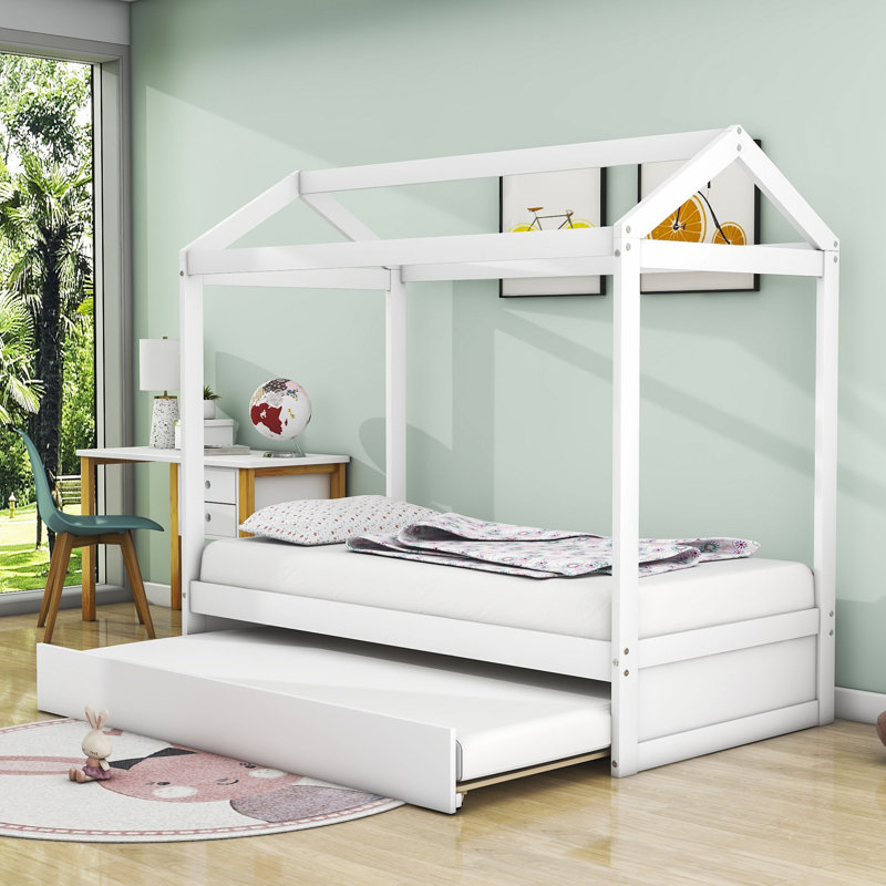 Lit plateforme simple avec lit gigogne