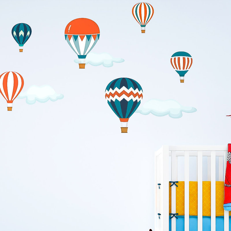 Classic Balloon Wall Stickers, 90cm H x 140cm W