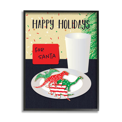 " Happy Holidays Dinosaur Santa Cookies "