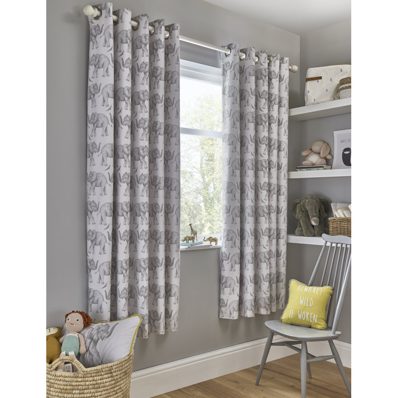 Cotton Blend Blackout Curtain Pair, 167 W x 182 D cm