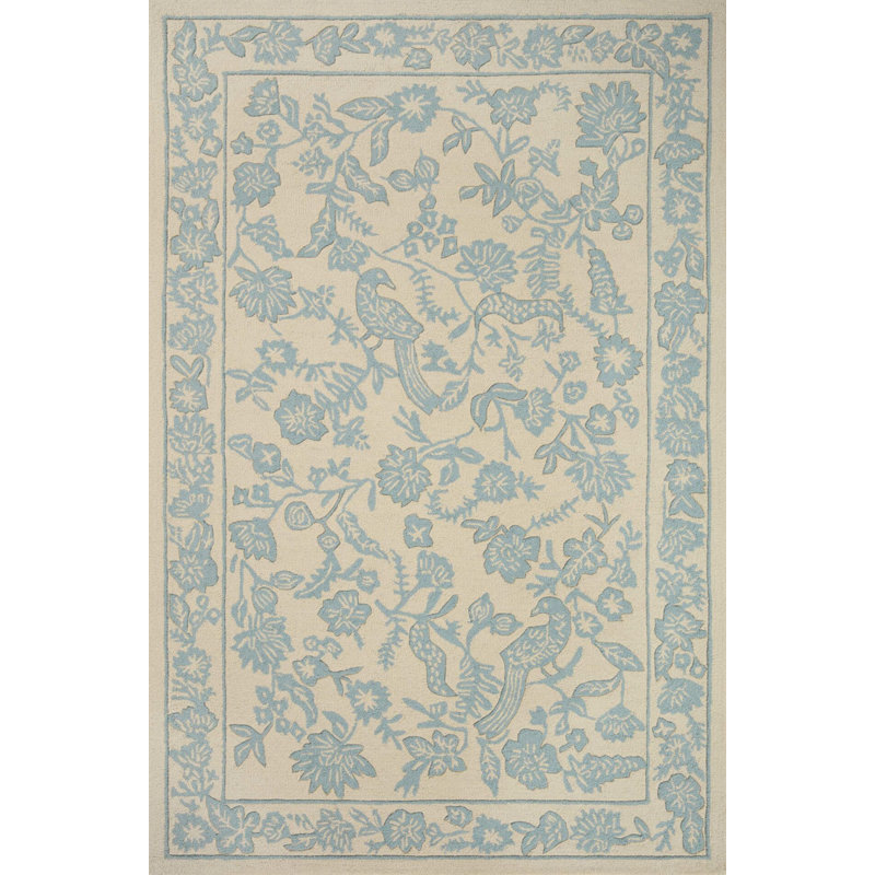 Sharlena Floral Indoor / Outdoor Rug, Rectangle 4'11" x 8'2"