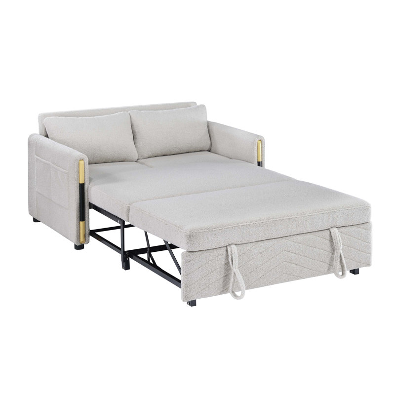 Causeuse-lit en velours de 55,5 po Percy