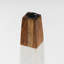 Porte-bougie 9 po fabriqué à la main en marbre blanc et bois d'acacia