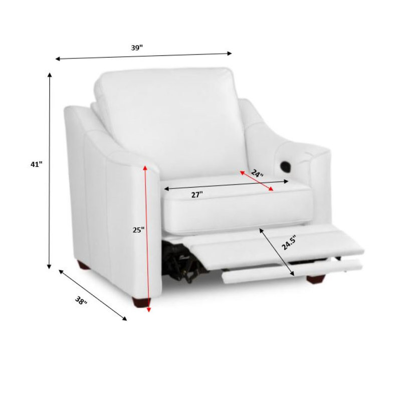 Angelina Recliner, Gray