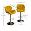 Tabourets de bar contemporains réglables à hauteur réglable avec pivot et repose-pieds, ensemble de 2-1875793142