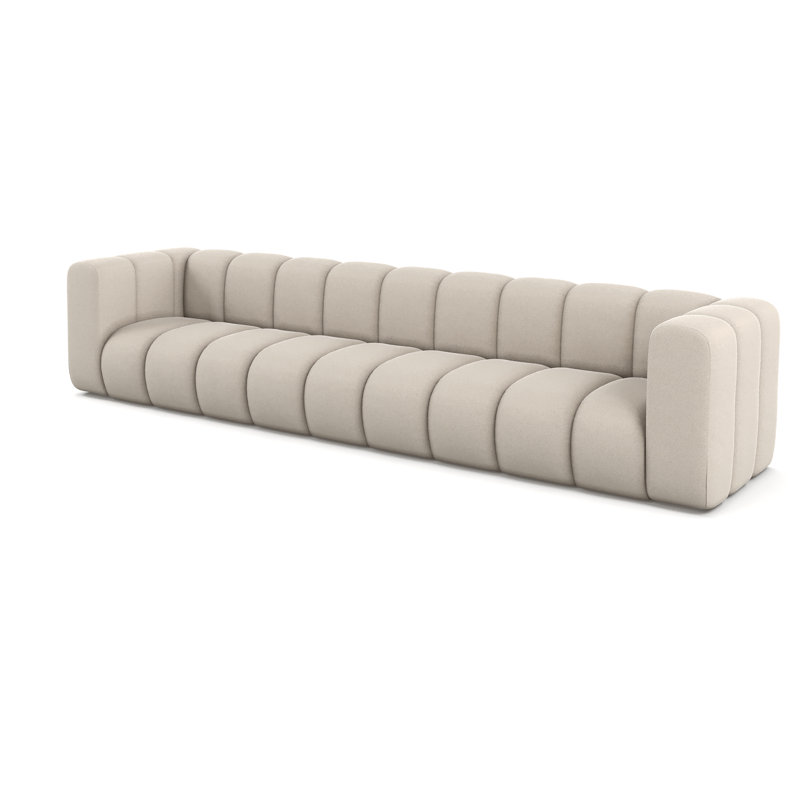 5 Seater Velvet Seating Component, 70cm H x 320cm W x 89cm D
