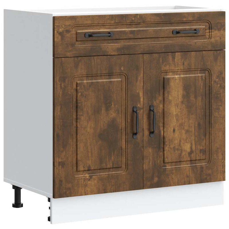 Kitchen Base Cabinet Kalmar Engineered Wood, Smoked Oak