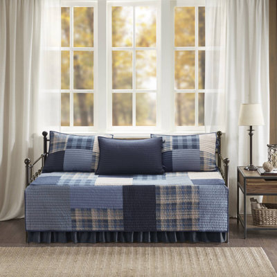 Woolrich Sunset Blue Oversized 100% Cotton 3-Piece Full/Queen Quilt Mini Set