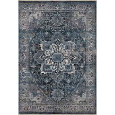 Tapis oriental bleu / gris Leonara