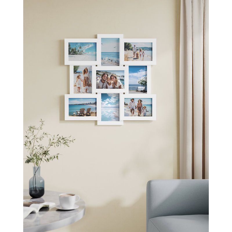 47.4x47x1.8cm White Novelty Gallery Wall Picture Frame - Frames Included: 9