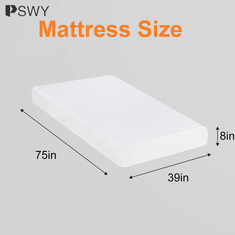 8 Inch Twin Mattress Gel Memory Foam Mattress For Cool Sleep Pressure Relief Medium Firm Mattresses