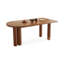 Bureau d'écriture brun en bois massif demi-cercle-1182281170