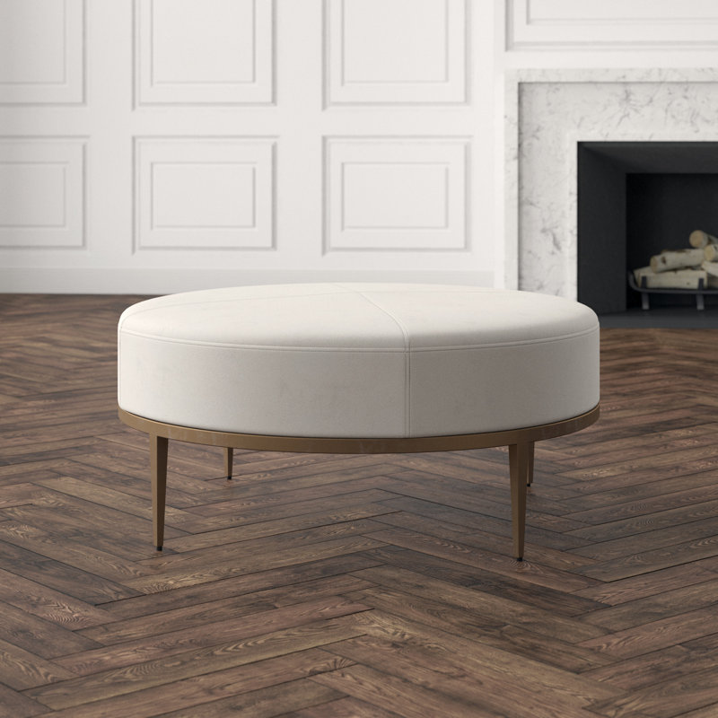 Urban Round Leather Ottoman