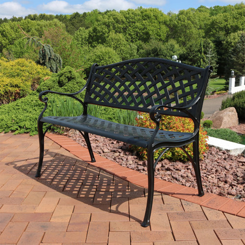 Alcott Hill® Ismenia Metal Outdoor Bench & Reviews | Wayfair