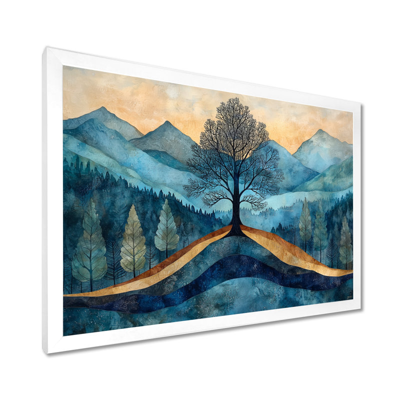 Impression sur toile Genievieve Mountain Forest Pine Tree Roots III - Mountains, H 12 po x l 20 po, Blanc