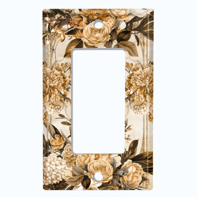 Patterned 1 - Gang Rocker Standard Wall Plate