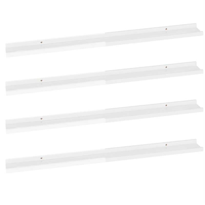 Tablette murale 4 pièces Eashan, H 1,2 po x l 39,4 po x P 3,5 po, Blanc