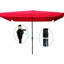 Parasol de patio rectangulaire 10 x 6,5 pi avec tissu - évent rouge