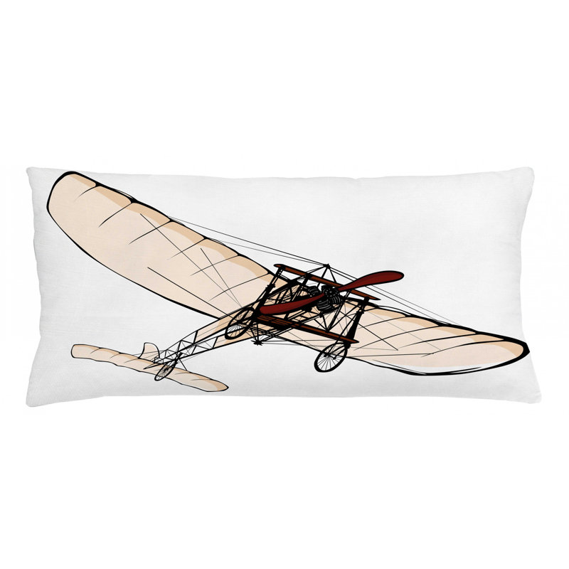 Airplane Indoor/Outdoor Lumbar Pillow Cover, 16" x 36"
