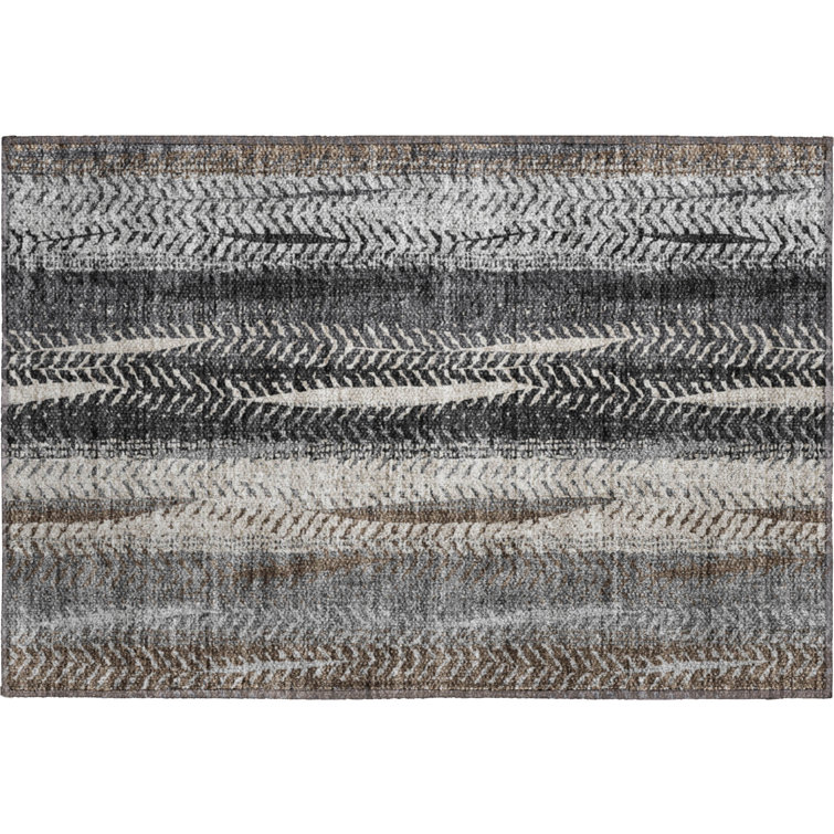 Premium Machine Washable Prisco Brown Rug