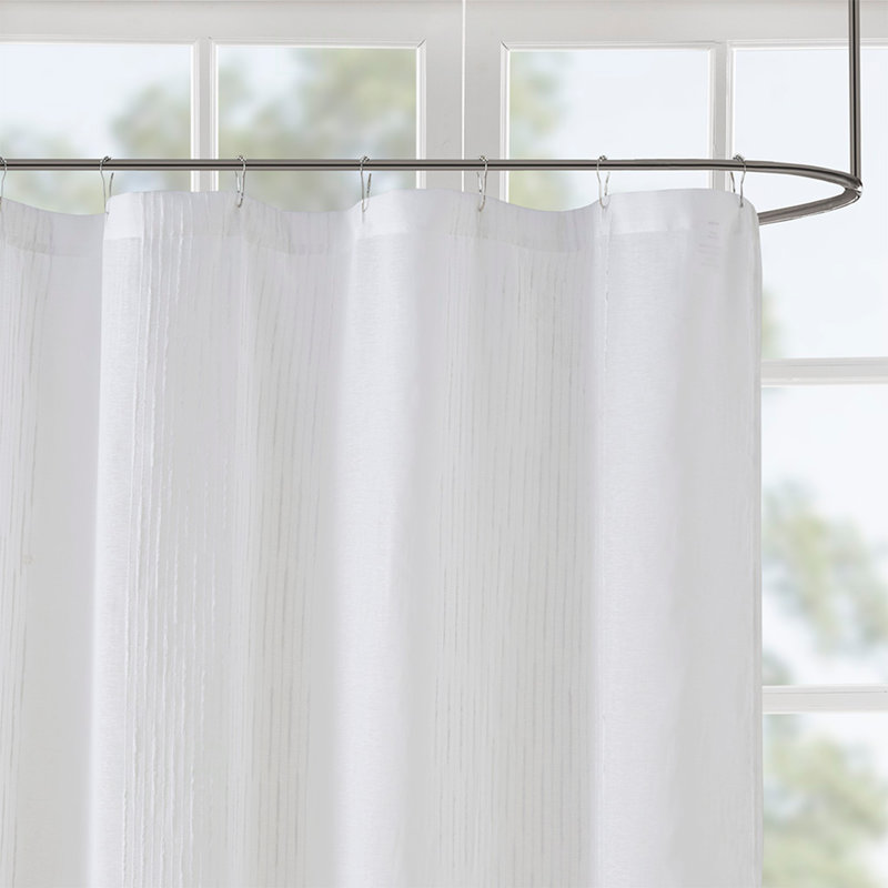 Rideau de douche Sheer, Blanc, H 72,03 po x l 72,02 po