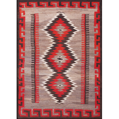 Tapis géométrique à tissage plat tribal