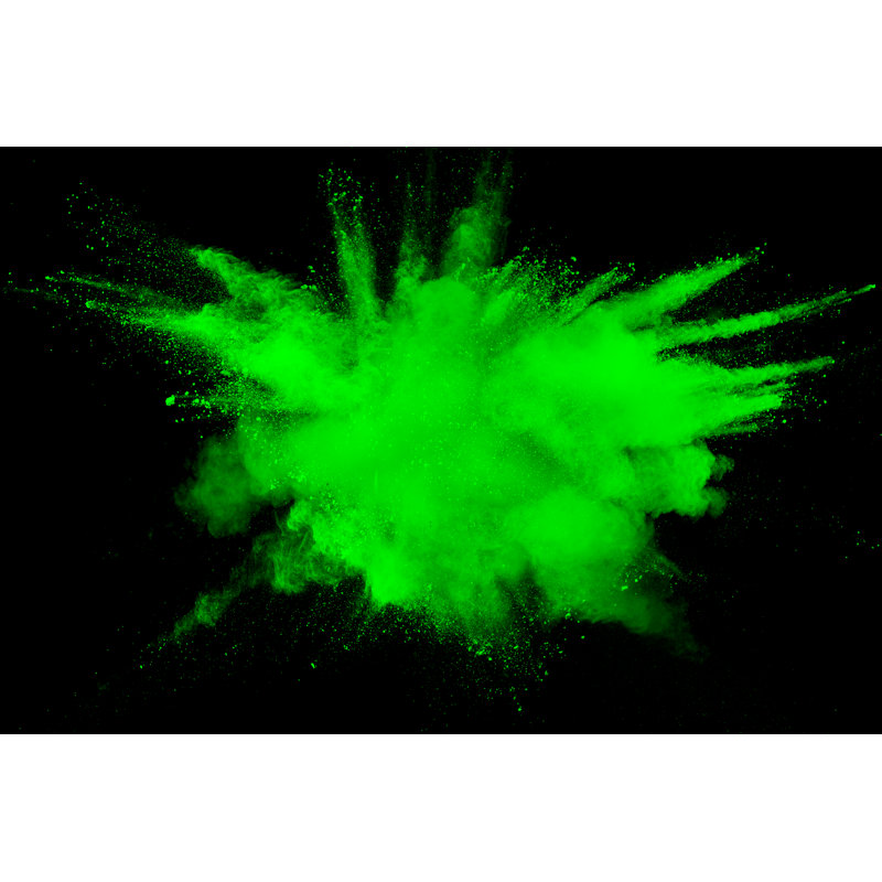 Green Dust Splash - Wrapped Canvas Print, 61cm H x 91cm W x 3.8cm D