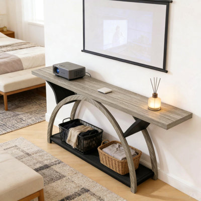 Table d'appoint à 2 niveaux, table de vestibule, table console
