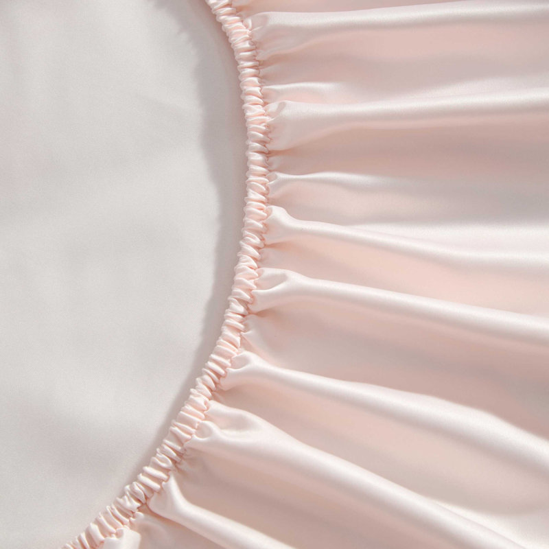 Laura Ashley Satin Bliss Solid Sheet Set, Full Sheet Set with 2 Pillowcases, Satin Bliss Solid Pink