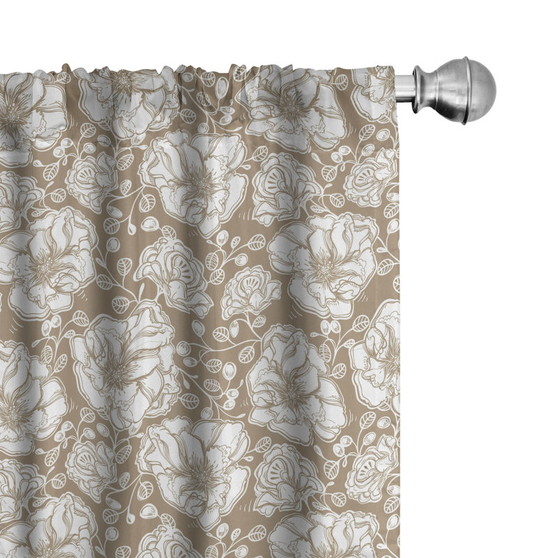 Rideaux 4 panneaux East Urban Home, L 56 po x L 63 po