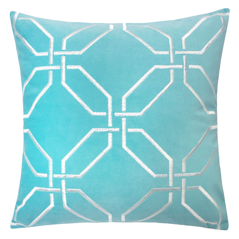 Buntin Embroidered Outdoor Throw Pillow
