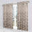  Leaves Pattern Machine Washable 100% Polyester Black Out Curtains with Back Tabs-103688512-103688508