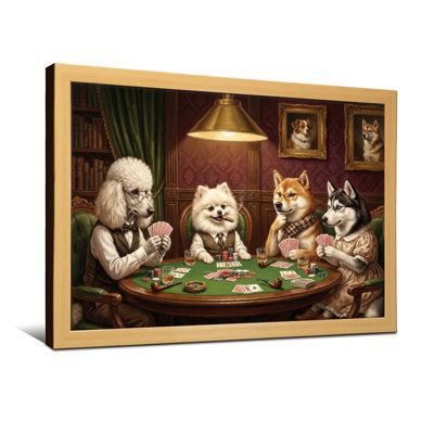 Fashion Dogs Playing Poker Classic Art Print
