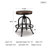 Quintara Swivel Adjustable Height Counter Stool with Metal Frame-1301040356