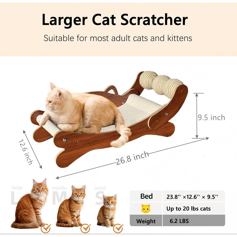 Grattoir pour chat avec feutre à griffer de remplacement, grand hamac pour lit à griffer pour matelas à gratter, protège les meubles, cadeaux pour chatons