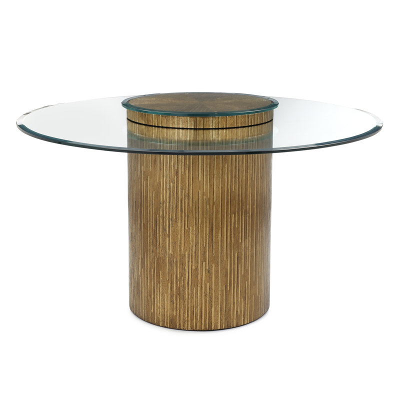 Stria Round Glass Dining Table
