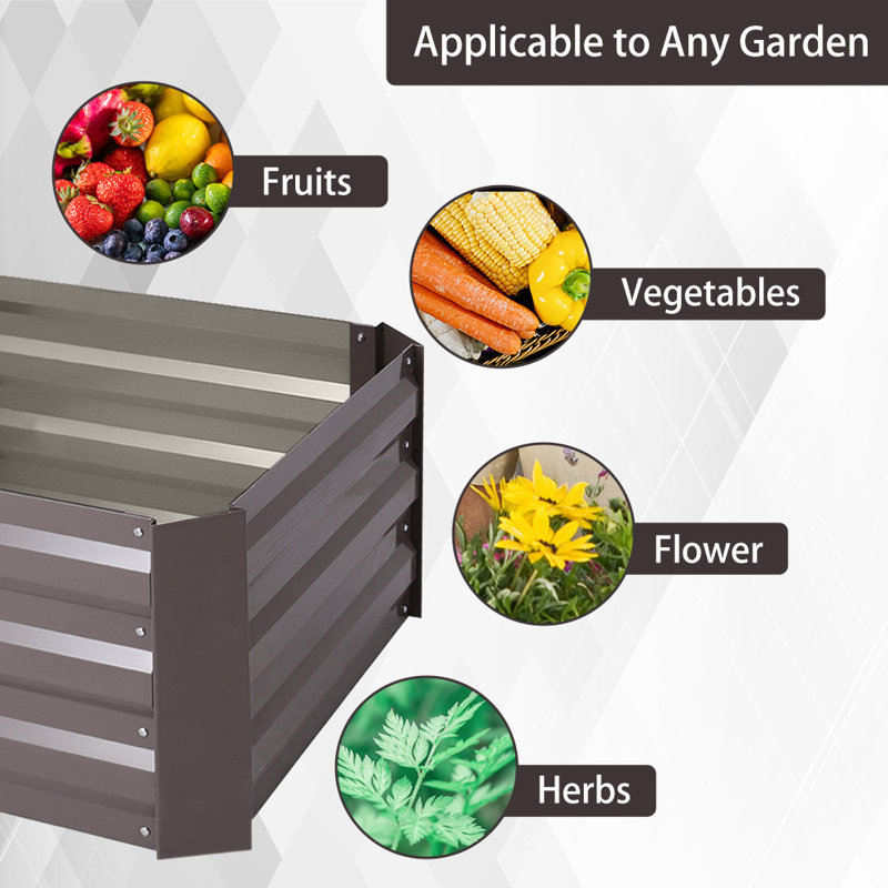 Metal Planter Box, 100cm H x 100cm W x 30cm D