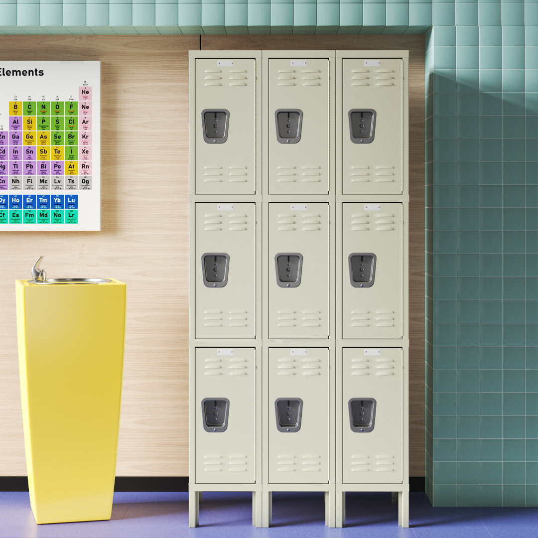 Galvanite 3 Tier 3 Wide Locker Hallowell 