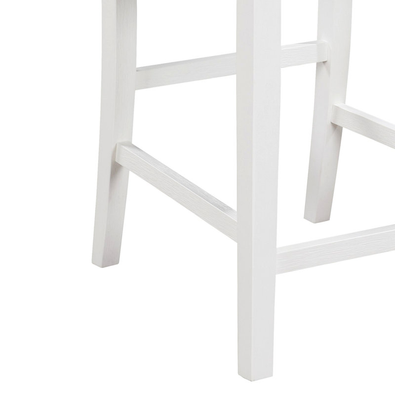 Graham Set Of 2 Upholstered Seat 20" Counter Height Chair, White