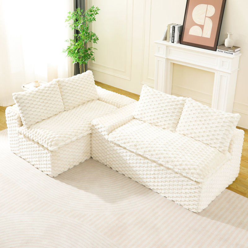 Velours blanc tortue multifonctionnel, tissu doux, confortable pour 4 personnes, convient aux petits espaces