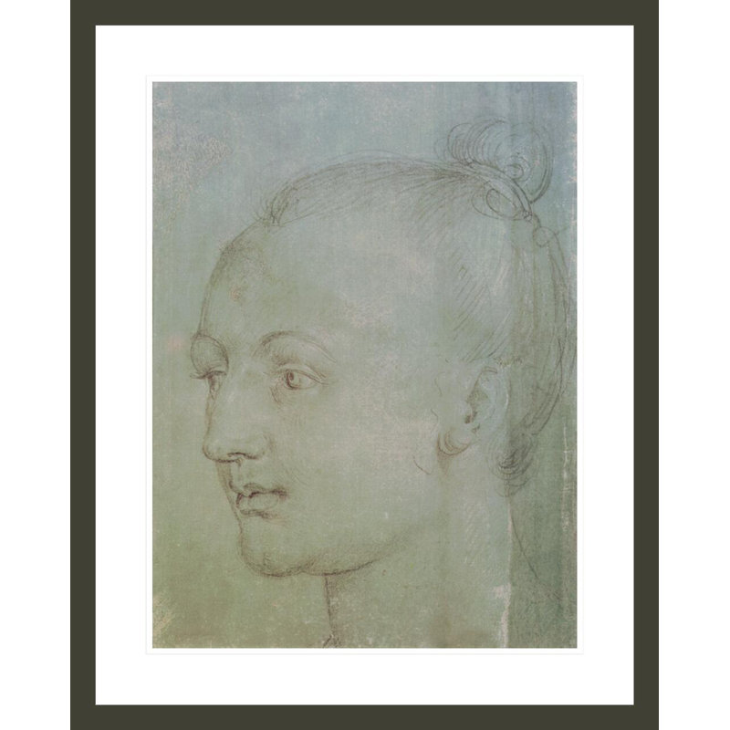 Tête d'une jeune femme par Albrecht Dürer, H 29,16 po x l 23,5 po