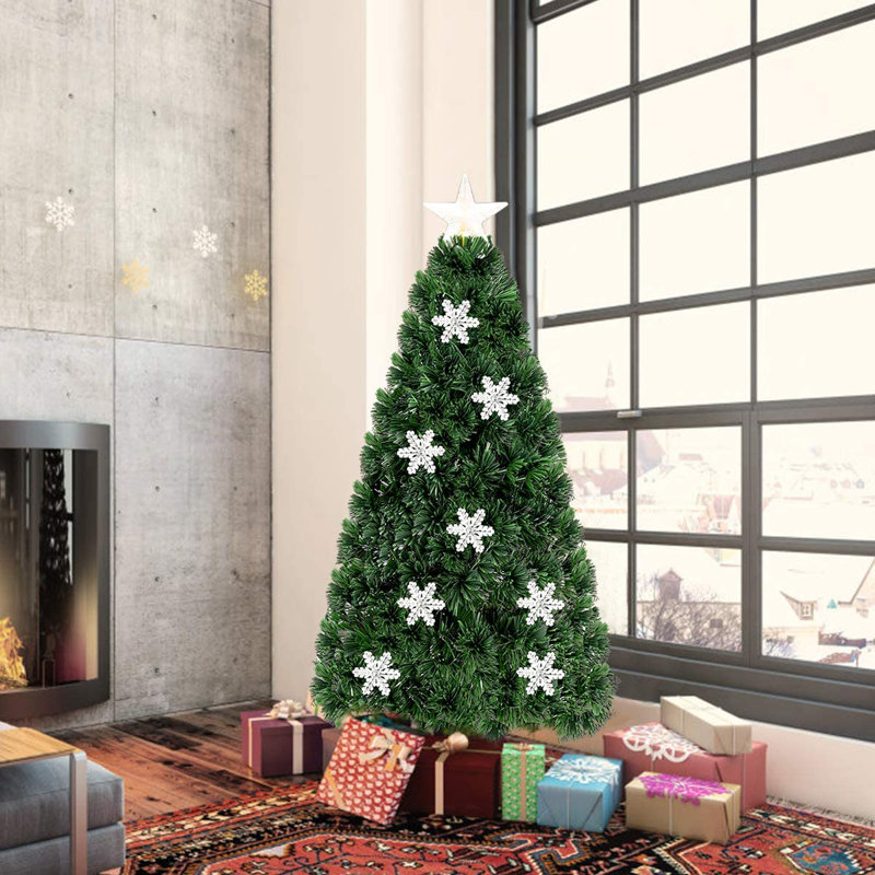Arbre de Noël pin vert 5 pi avec 21 lumières DEL, H 5 pi