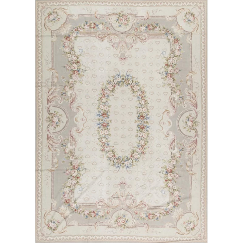 Needlepoint Wool Oriental Area Rug