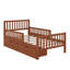 Lit plateforme simple en bois avec deux tiroirs de rangement-1142984638