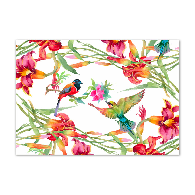 Exotic Birds - Wrapped Canvas Print