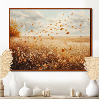 Inciarrano Windy Meadow Prairie Leaves II - feuilles, art mural