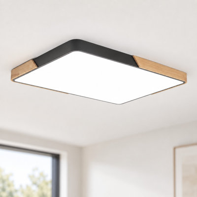36.22" W Modern Dimmable LED Flush Mount Ceiling Light