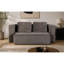 Canapé-lit convertible en nuage avec couverture, tissu Scott gris foncé, canapé-lit modulaire Queen sans ossature, canapé-lit en mousse solide haute densité pour salon et chambre, aucun assemblage requis-1331937674-1331937675