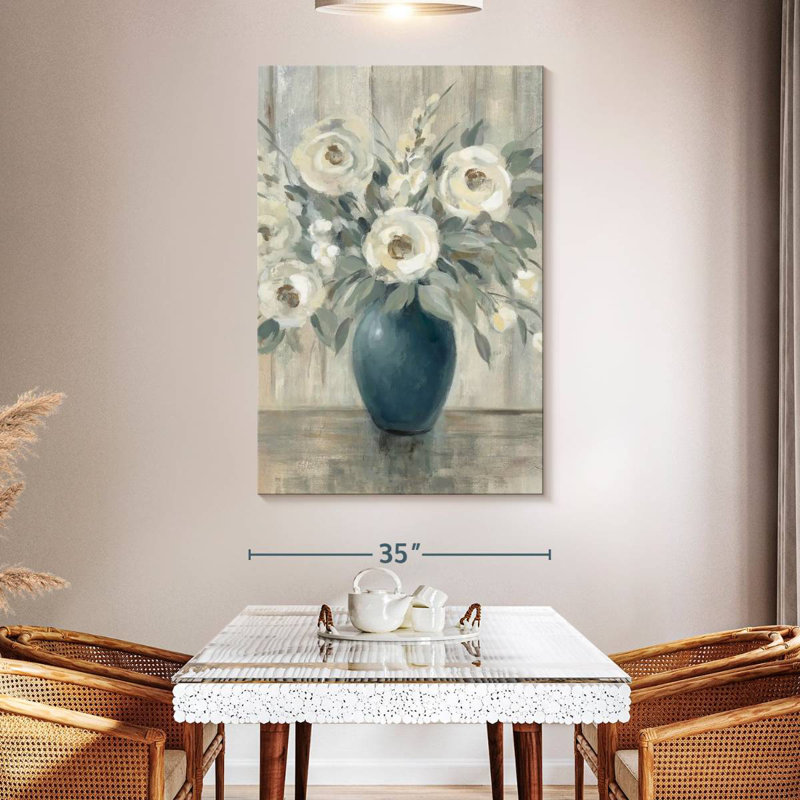 Harnek Gray Barn Floral, 51" H x 34" W